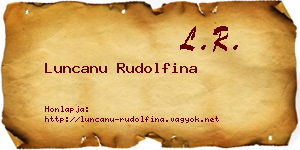 Luncanu Rudolfina névjegykártya