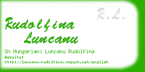 rudolfina luncanu business card